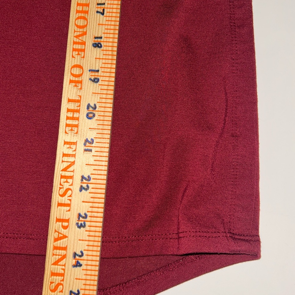 Athleta womens Essence Vital Tee maroon short sleeve scoop neck‎ vneck size XXS - Picture 6 of 7